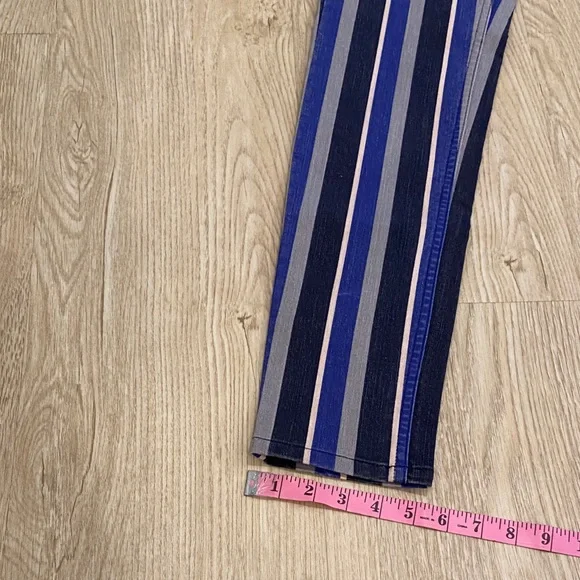 NWT - Element Eden Striped Denim Navy Black Grey Skinny Jeans Size 27 - Picture 8 of 11